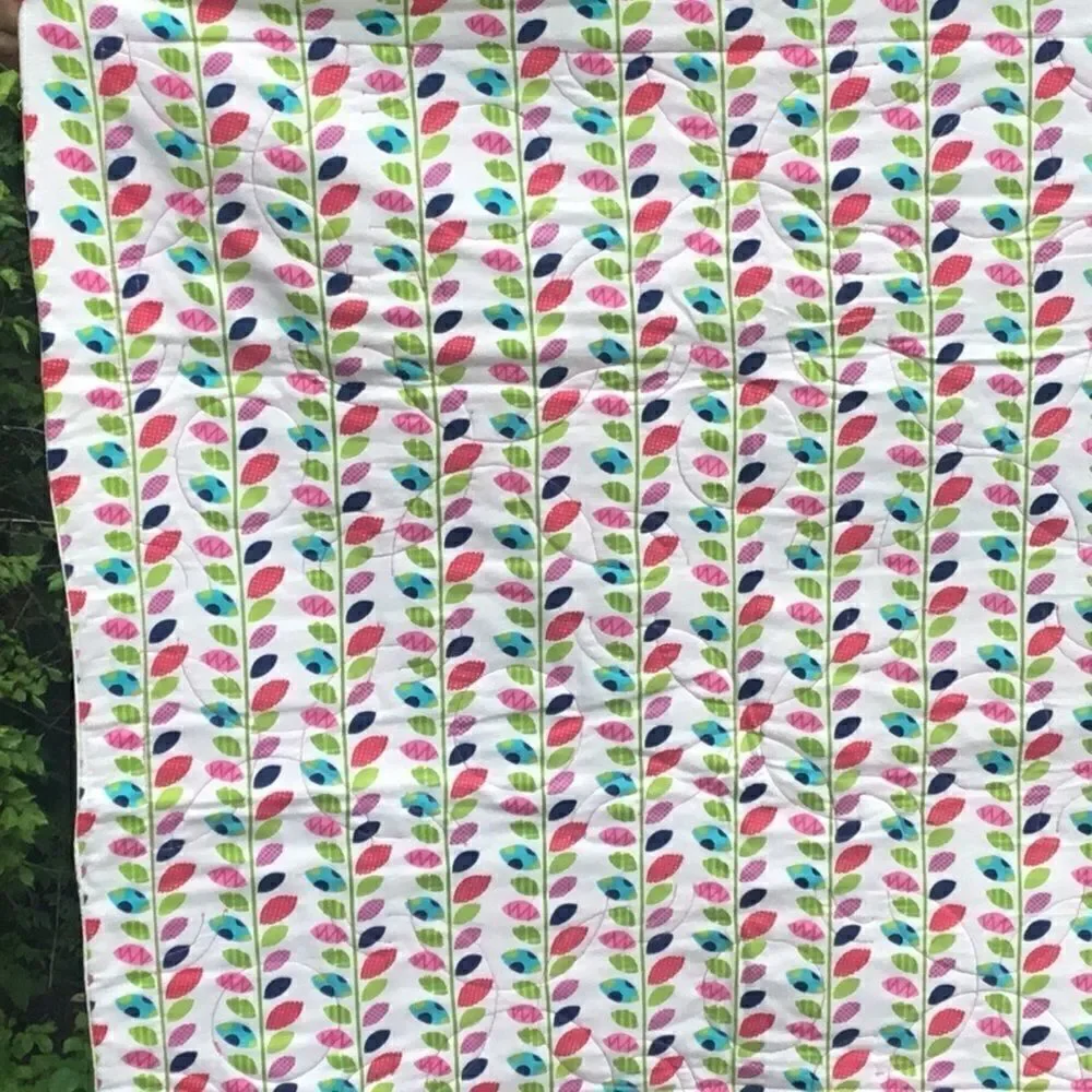 NWT. Hand Crafted Let’s Read Fuschia Quilt